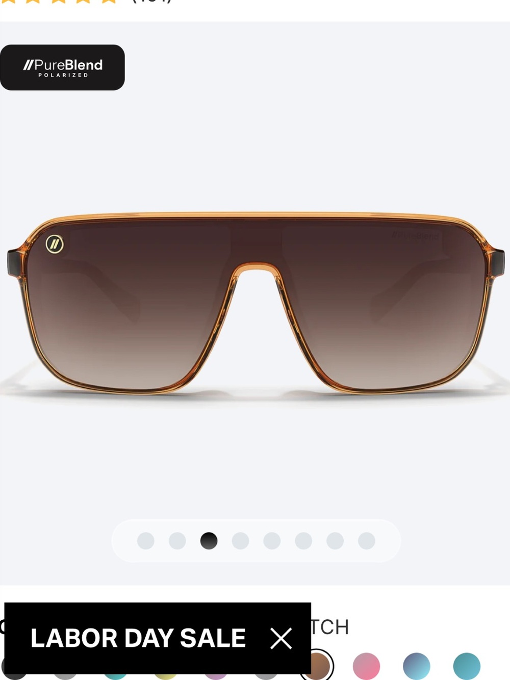 NWOT Blenders Meister X2 Unisex Orange Mirrored Shield Sunglasses